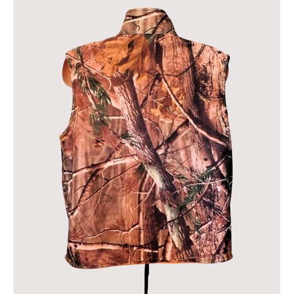 RedHead Realtree Reversible Hunting Vest M Brown Camo Orange Sleeveless Pockets - Picture 4 of 10